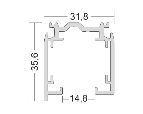 Трехфазный трек (накладной) Ledron АВД-5102 White