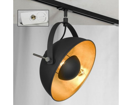 Светильник для шинопровода Lussole LSP-9825-TAW Sherrelwood черный/оранжевый E27 60 Вт