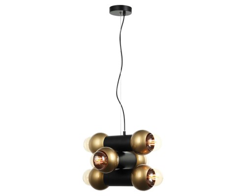 Светильник подвесной лофт Lussole LOFT LSP-8146 Truman черный/бронзовый E27 60 Вт