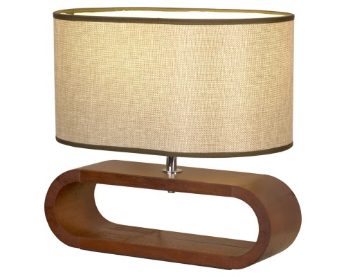 Настольная лампа Lussole LSF-2104-01 Nulvi, 1 плафон, хром с вишней, коричневый