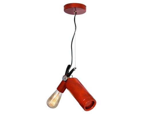 Светильник подвесной лофт Lussole LOFT LSP-9545 Sitka красный E27 60 Вт