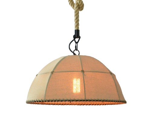 Подвесной светильник лофт Lussole LSP-9667 Loft, 1 плафон абажур бежевый