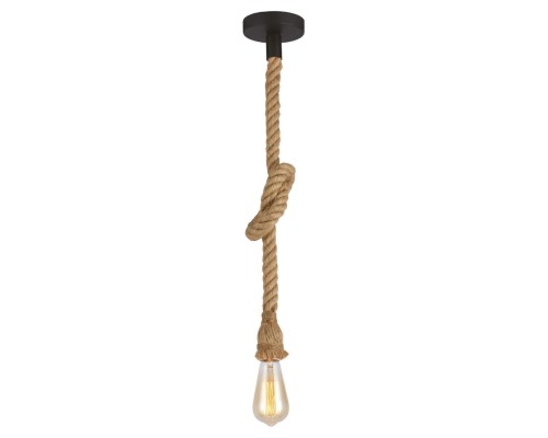Светильник подвесной лофт Lussole LOFT LSP-8574 (GRLSP-8574) Cornville черный/коричневый E27 60 Вт