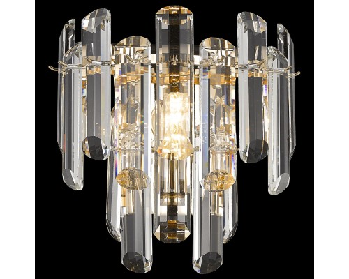 Бра хрустальное Wertmark WE107.02.301 Lazzara E14 40 Вт золото, прозрачный