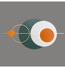 Настенный светодиодный светильник Velante 463-071-02 LED 15+7 Вт зеленый, белый, оранжевый, золото 3000-4500-6000К с пультом