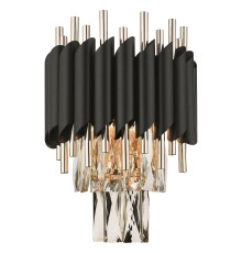 Бра хрустальное Wertmark WE138.02.021 Cartuccia E14 40 Вт черный, белое золото