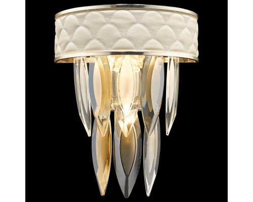 Бра хрустальное Wertmark WE143.03.301 Ornella E14 40 Вт белое золото, прозрачный, дымчатый, янтарный