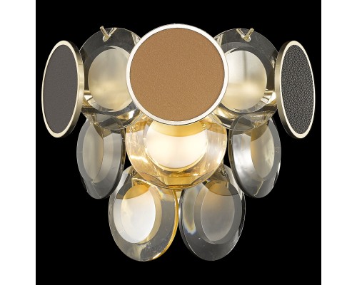 Настенный светильник Wertmark WE141.02.301 Oriella E14 40 Вт белое золото, прозрачный, янтарный, разноцветный