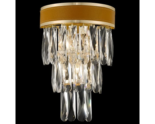 Бра хрустальное Wertmark WE136.03.301 Clarissa E14 40 Вт золото, абрикосовый