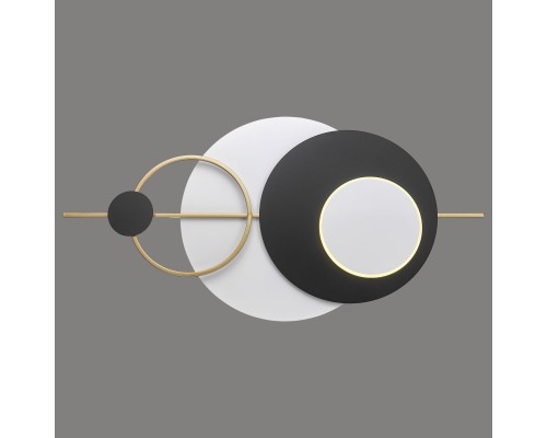 Настенный светодиодный светильник Velante 463-001-02 LED 15+7 Вт белый, черный, золото 3000-4500-6000К с пультом