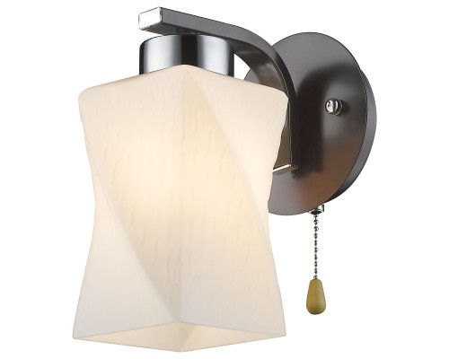 Бра Velante 271-121-01 хром, темный венге, белый