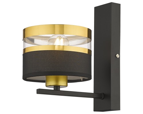 Бра Velante 294-301-01 черный, золотистый E27 1*40Вт