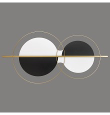 Настенный светодиодный светильник Velante 468-001-01 LED 2*22 Вт белый, черный, золото 3000-4500-6000К с пультом