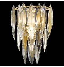 Бра хрустальное Wertmark WE144.03.301 Orlanda E14 40 Вт белое золото, прозрачный, дымчатый, янтарный