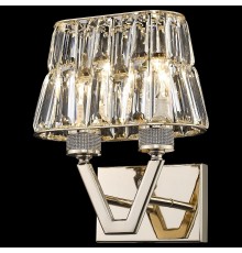 Бра хрустальное Wertmark WE152.02.301 Viola E14 40 Вт золото, черное золото, прозрачный