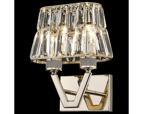 Бра хрустальное Wertmark WE152.02.301 Viola E14 40 Вт золото, черное золото, прозрачный