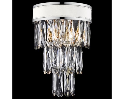 Бра хрустальное Wertmark WE136.03.101 Clarissa E14 40 Вт хром, белый