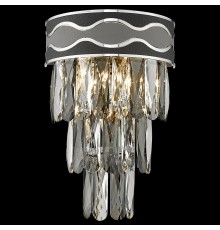 Бра хрустальное Wertmark WE135.03.101 Calista E14 40 Вт хром, серый, черный, прозрачный