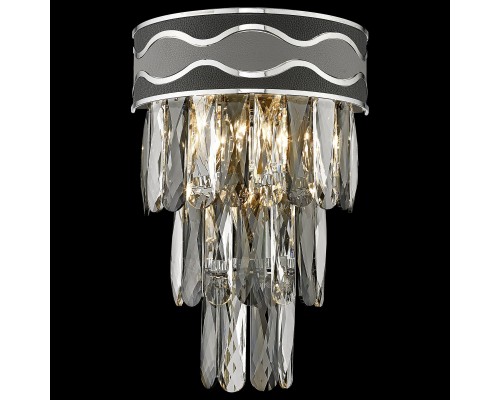 Бра хрустальное Wertmark WE135.03.101 Calista E14 40 Вт хром, серый, черный, прозрачный