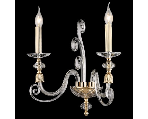 Бра Wertmark WE174.02.301 Nadina золото, прозрачный E14 40 Вт