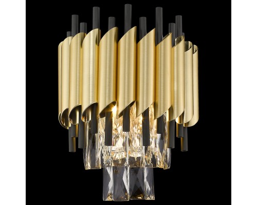 Хрустальная люстра Wertmark WE138.02.401 Cartuccia E14 40 Вт матовое золото, черный