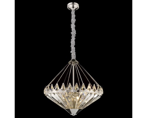 Подвесная люстра Wertmark WE146.12.203 Leoncia E14 40 Вт никель, прозрачный