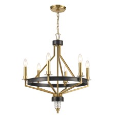 Подвесная люстра Wertmark WE246.06.503 Frida E14 40 Вт черный, латунь