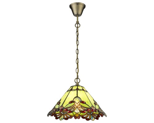 Подвесная люстра Тиффани Velante 863-826-01 бронза E27 1*40Вт