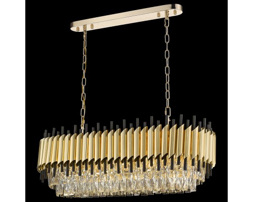 Хрустальная люстра Wertmark WE138.14.403 Cartuccia E14 40 Вт матовое золото, черный