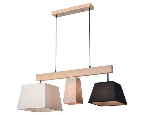 267-713-03 VELANTE Деревянный стиль светильник подвесной, E27, 3x40W