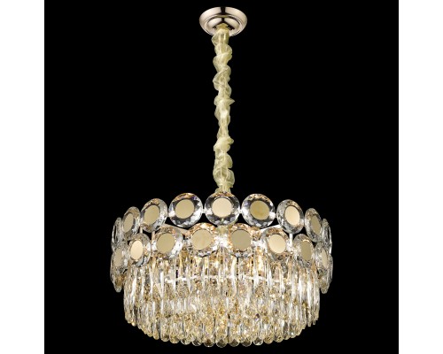 Хрустальная люстра Wertmark WE134.12.303 Claudia E14 40 Вт белое золото, прозрачный