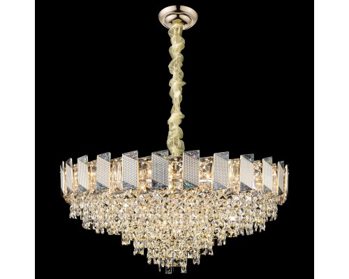 Люстра подвесная Wertmark WE114.18.303 MALVINA E14 18*40 Вт золото, бирюзовый