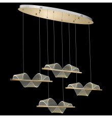 Люстра подвесная светодиодная Wertmark WE452.04.323 HILDA LED 4*14 Вт золото 3200К