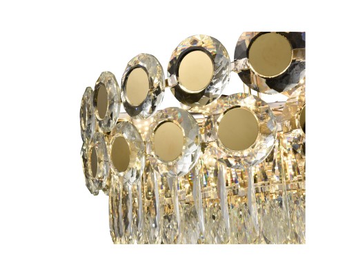 Хрустальная люстра Wertmark WE134.12.303 Claudia E14 40 Вт белое золото, прозрачный