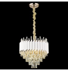 Хрустальная люстра Wertmark WE138.09.003 Cartuccia E14 40 Вт белый, белое золото