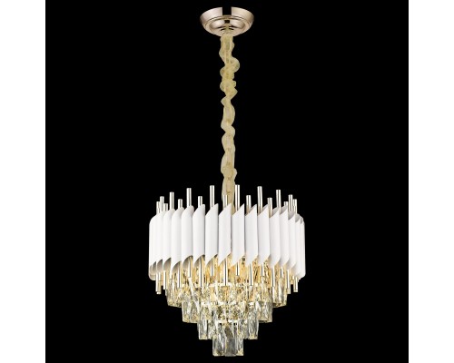 Хрустальная люстра Wertmark WE138.09.003 Cartuccia E14 40 Вт белый, белое золото