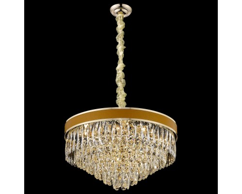 Хрустальная люстра Wertmark WE136.15.303 Clarissa E14 40 Вт золото, абрикосовый