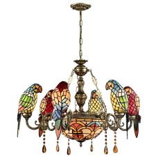 894-803-09 VELANTE Ð¡ÑÐ¸Ð»Ñ Tiffany ÑÐ²ÐµÑÐ¸Ð»ÑÐ½Ð¸Ðº Ð¿Ð¾Ð´Ð²ÐµÑÐ½Ð¾Ð¹, E27, 9x60W