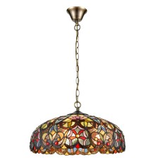 Подвесная люстра Тиффани Velante 825-806-03 бронза E27 3*60Вт