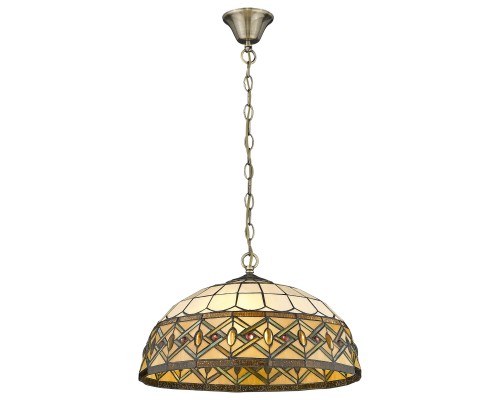 Подвесная люстра Тиффани Velante 859-806-03 бронза E27 3*60Вт
