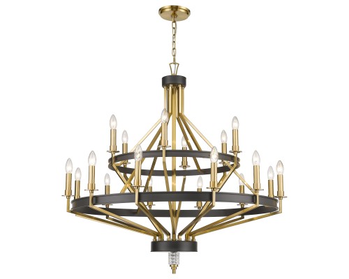 Подвесная люстра Wertmark WE246.18.503 Frida латунь, черный E14 40 Вт