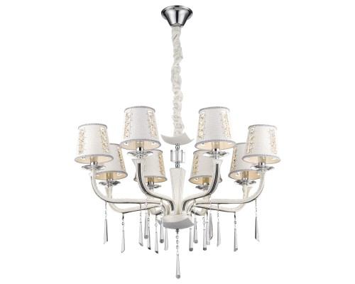 Подвесная люстра Wertmark WE392.08.003 Adelina E14 40 Вт белый, хром