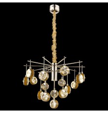 Подвесная светодиодная люстра Wertmark WE240.16.303 Mattia LED 144 Вт 3000K золото, абрикосовый