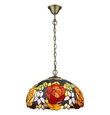 Подвесная люстра Тиффани Velante 828-806-02 бронза E27 2*60Вт