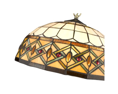 Подвесная люстра Тиффани Velante 859-806-03 бронза E27 3*60Вт