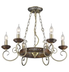 537-523-06 VELANTE Деревянный стиль светильник подвесной, E14, 6x60W