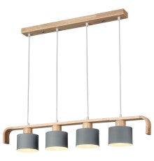 521-726-04 VELANTE Деревянный стиль светильник подвесной, E27, 4x60W