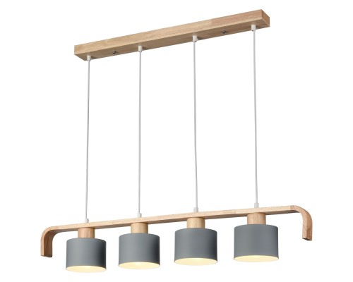 521-726-04 VELANTE Деревянный стиль светильник подвесной, E27, 4x60W