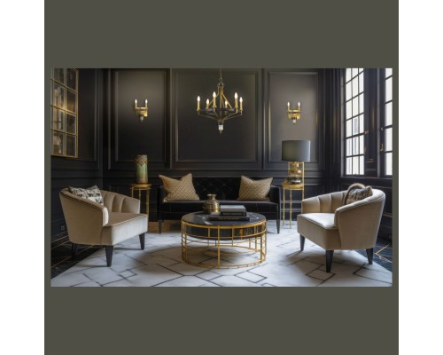 Подвесная люстра Wertmark WE246.06.503 Frida E14 40 Вт черный, латунь