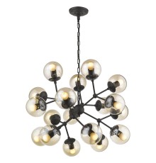 Подвесная люстра Wertmark WE236.18.023 Bolita E27 60 Вт черный, янтарный